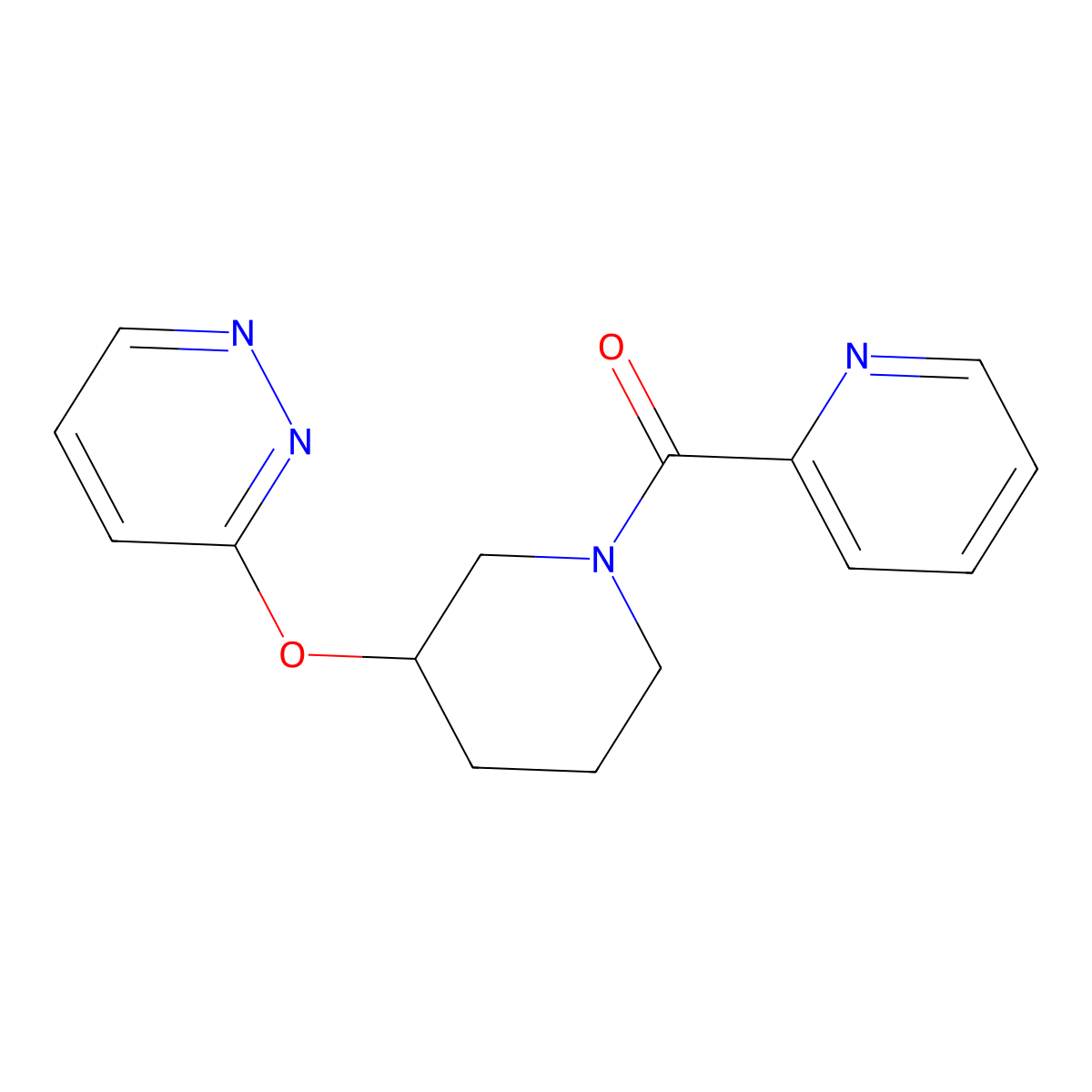(3-(Pyridazin-3-yloxy)piperidin-1-yl)(pyridin-2-yl)methanone molecular structure, CAS 2034583-50-9