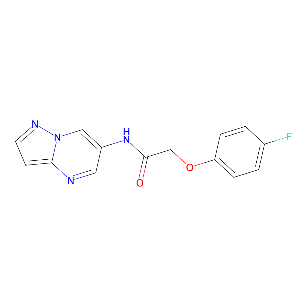 2-(4-fluorophenoxy)-N-(pyrazolo[1,5-a]pyrimidin-6-yl)acetamide molecular structure, CAS 2034583-92-9