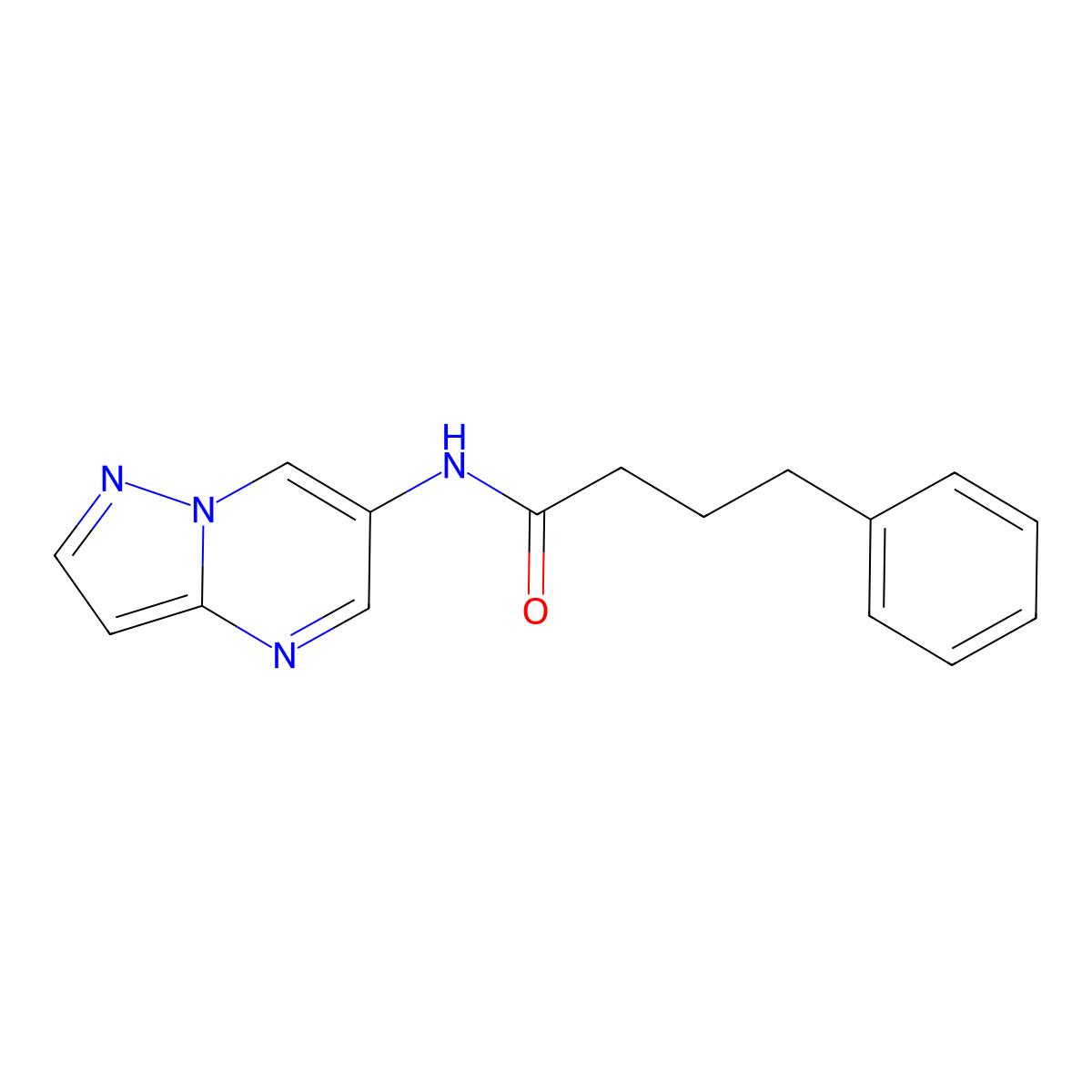 4-phenyl-N-{pyrazolo[1,5-a]pyrimidin-6-yl}butanamide molecular structure, CAS 2034583-97-4