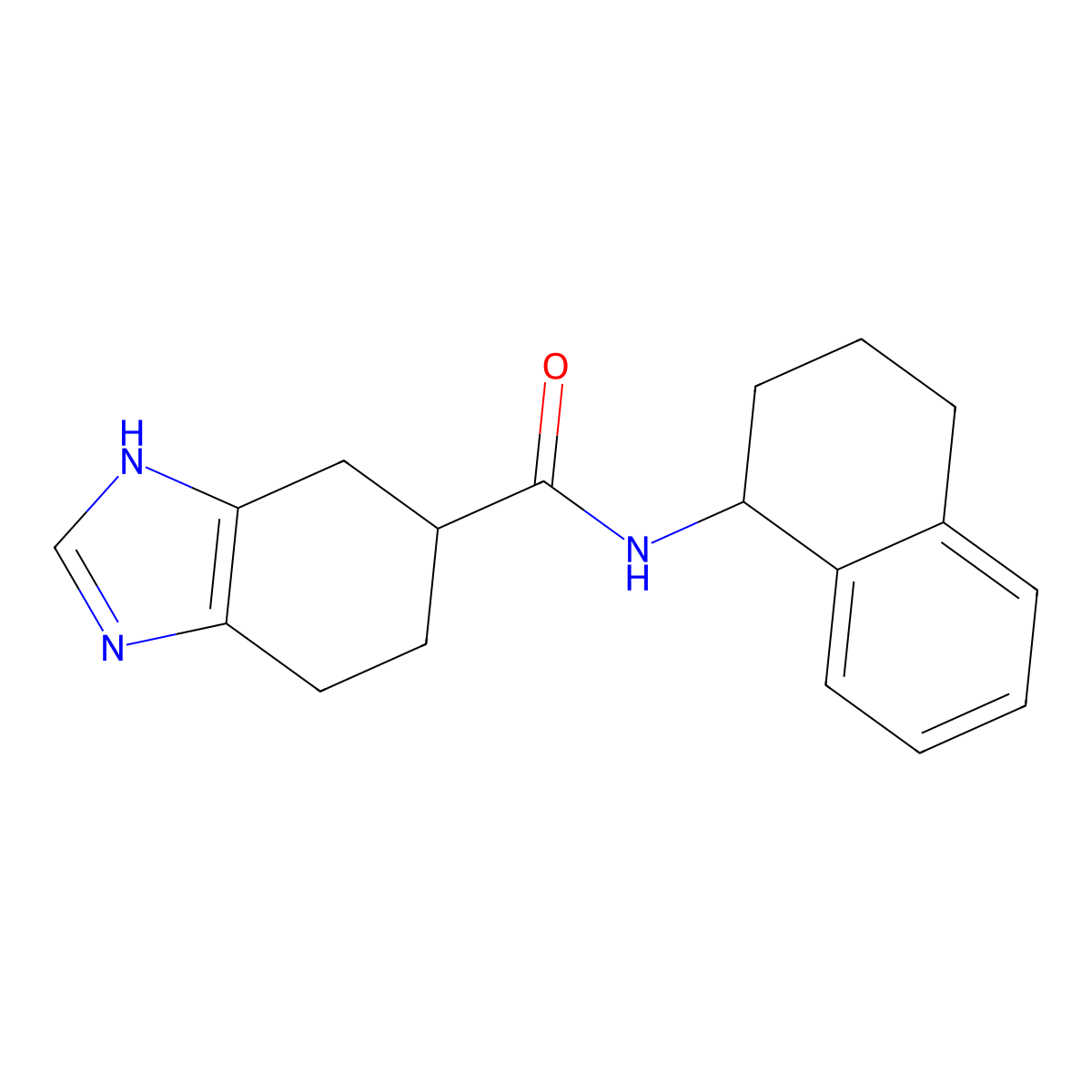 N-(1,2,3,4-tetrahydronaphthalen-1-yl)-4,5,6,7-tetrahydro-1H-benzo[d]imidazole-5-carboxamide molecular structure, CAS 2034584-18-2
