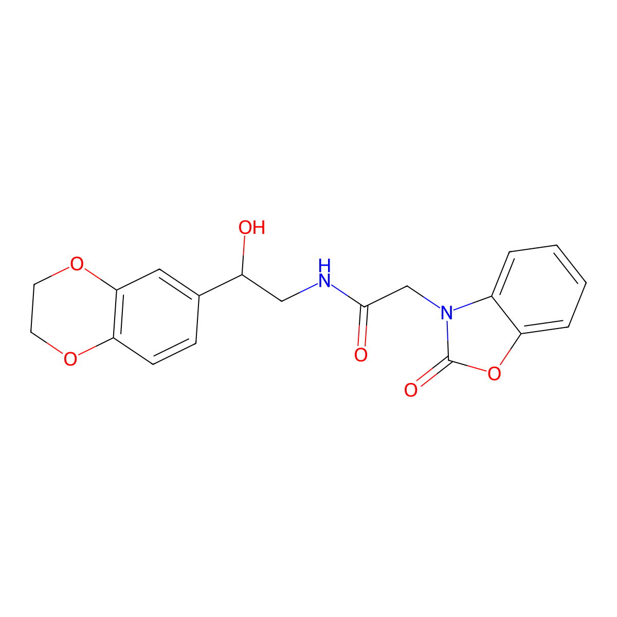 N-(2-(2,3-dihydrobenzo[b][1,4]dioxin-6-yl)-2-hydroxyethyl)-2-(2-oxobenzo[d]oxazol-3(2H)-yl)acetamide molecular structure, CAS 2034585-36-7