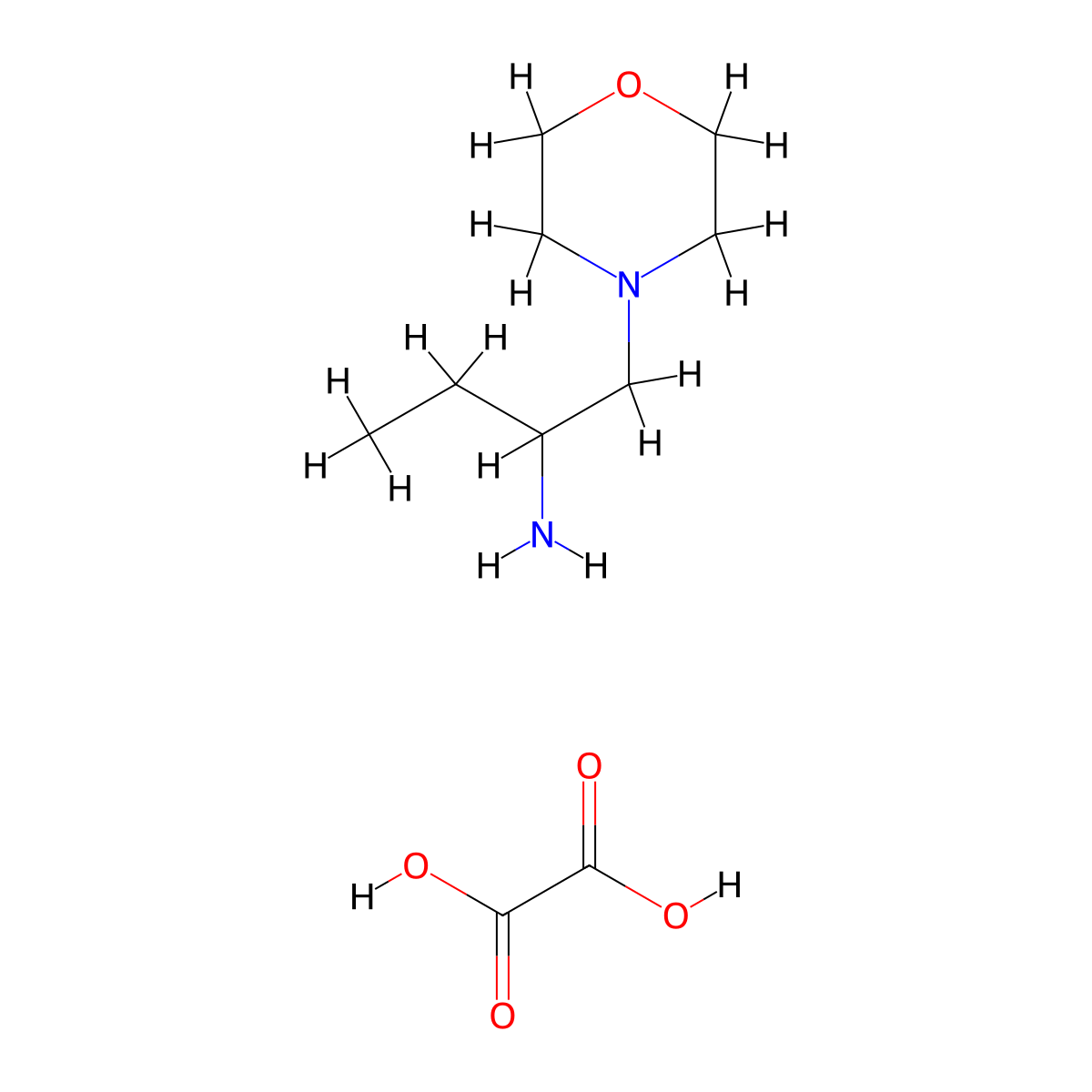 1-Morpholinobutan-2-amine oxalate molecular structure, CAS 2034585-54-9