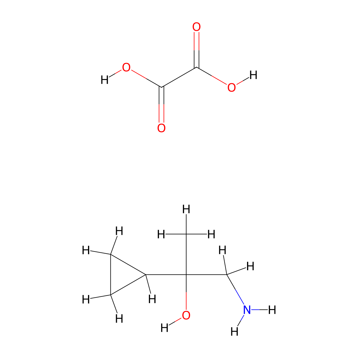 1-Amino-2-cyclopropylpropan-2-ol oxalate molecular structure, CAS 2034585-63-0