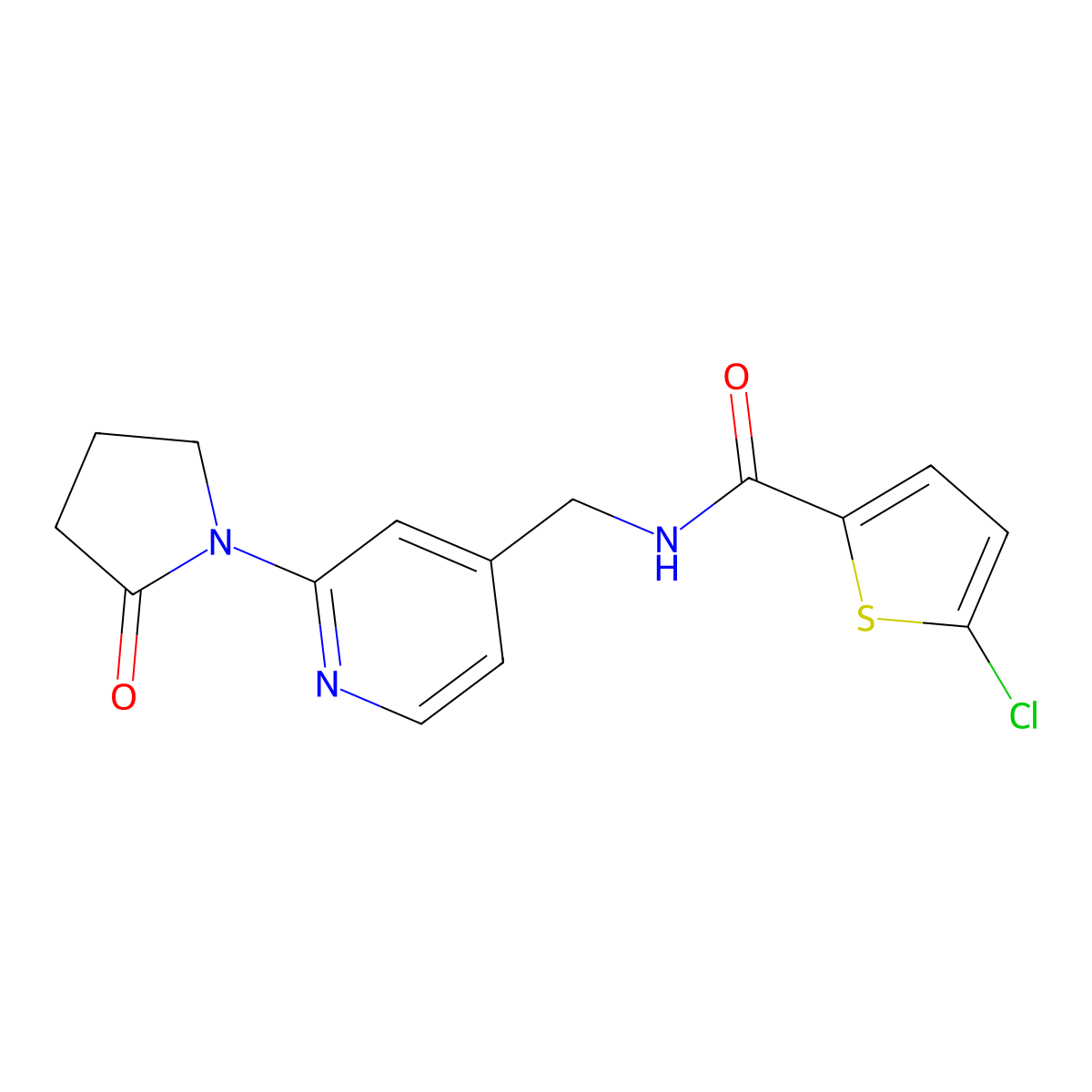 5-chloro-N-{[2-(2-oxopyrrolidin-1-yl)pyridin-4-yl]methyl}thiophene-2-carboxamide molecular structure, CAS 2034585-67-4