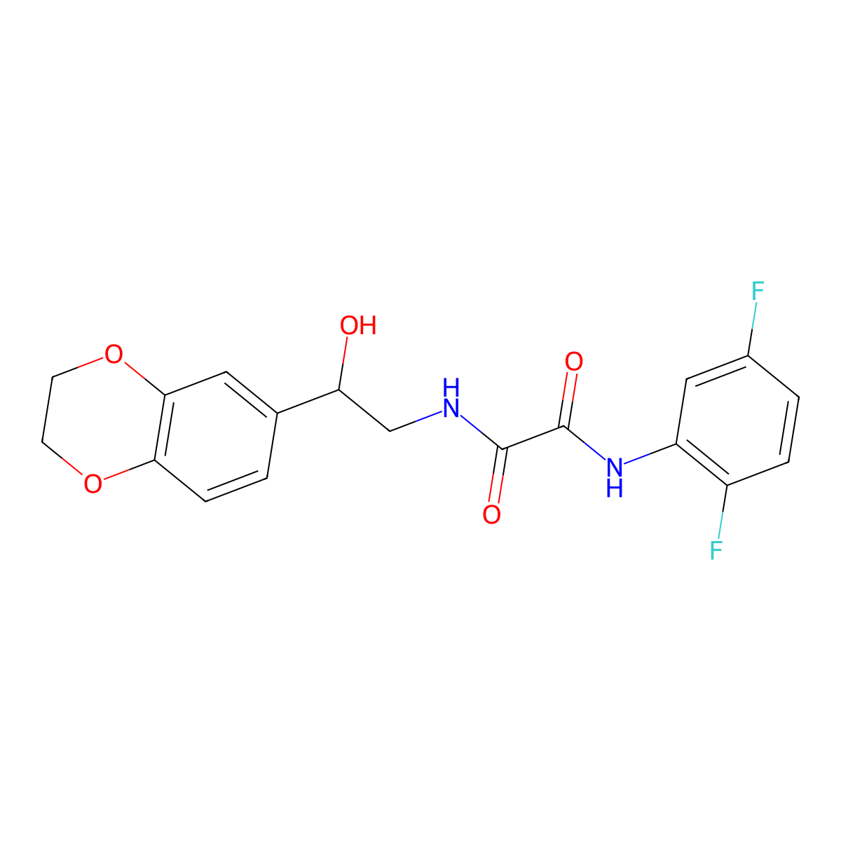N1-(2,5-difluorophenyl)-N2-(2-(2,3-dihydrobenzo[b][1,4]dioxin-6-yl)-2-hydroxyethyl)oxalamide molecular structure, CAS 2034585-74-3