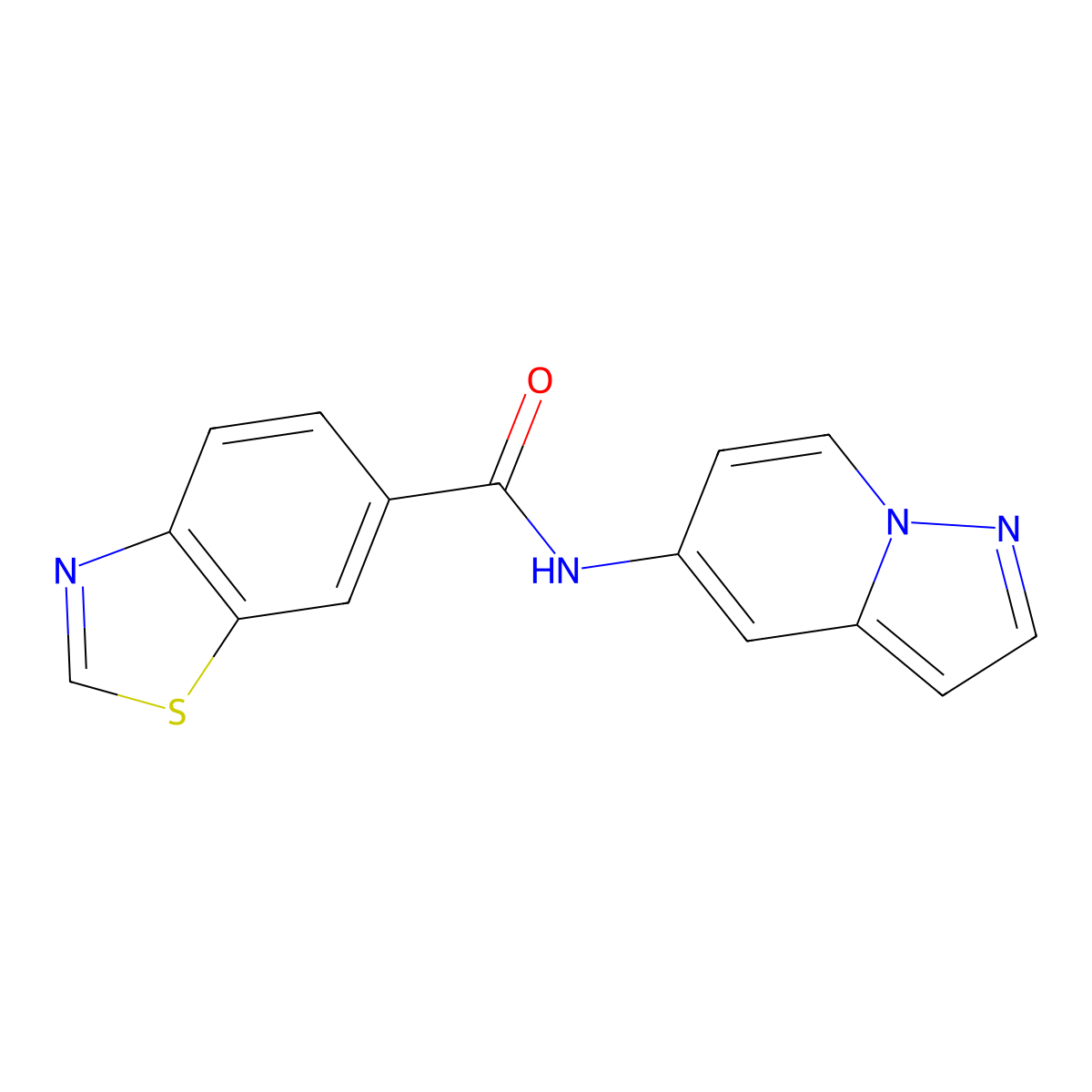 N-(pyrazolo[1,5-a]pyridin-5-yl)benzo[d]thiazole-6-carboxamide molecular structure, CAS 2034585-78-7