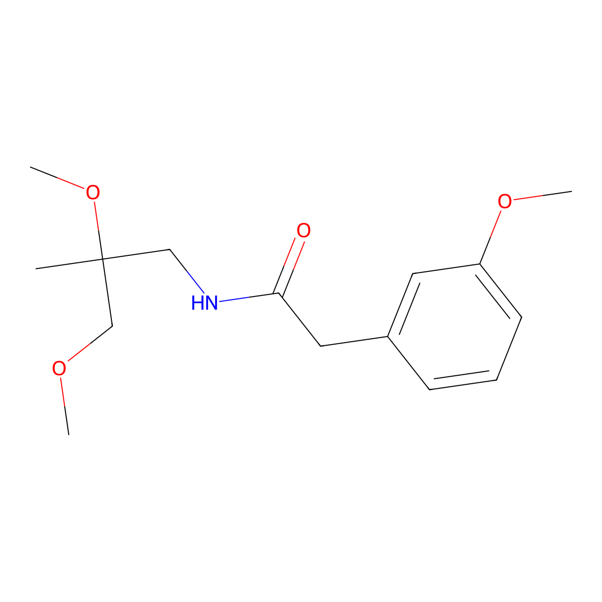N-(2,3-dimethoxy-2-methylpropyl)-2-(3-methoxyphenyl)acetamide molecular structure, CAS 2034585-92-5