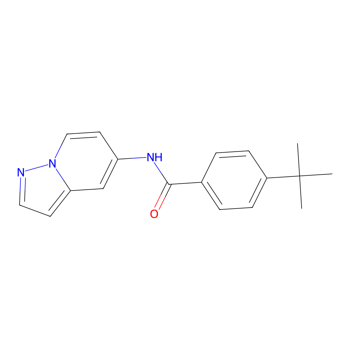4-(tert-butyl)-N-(pyrazolo[1,5-a]pyridin-5-yl)benzamide molecular structure, CAS 2034585-96-9