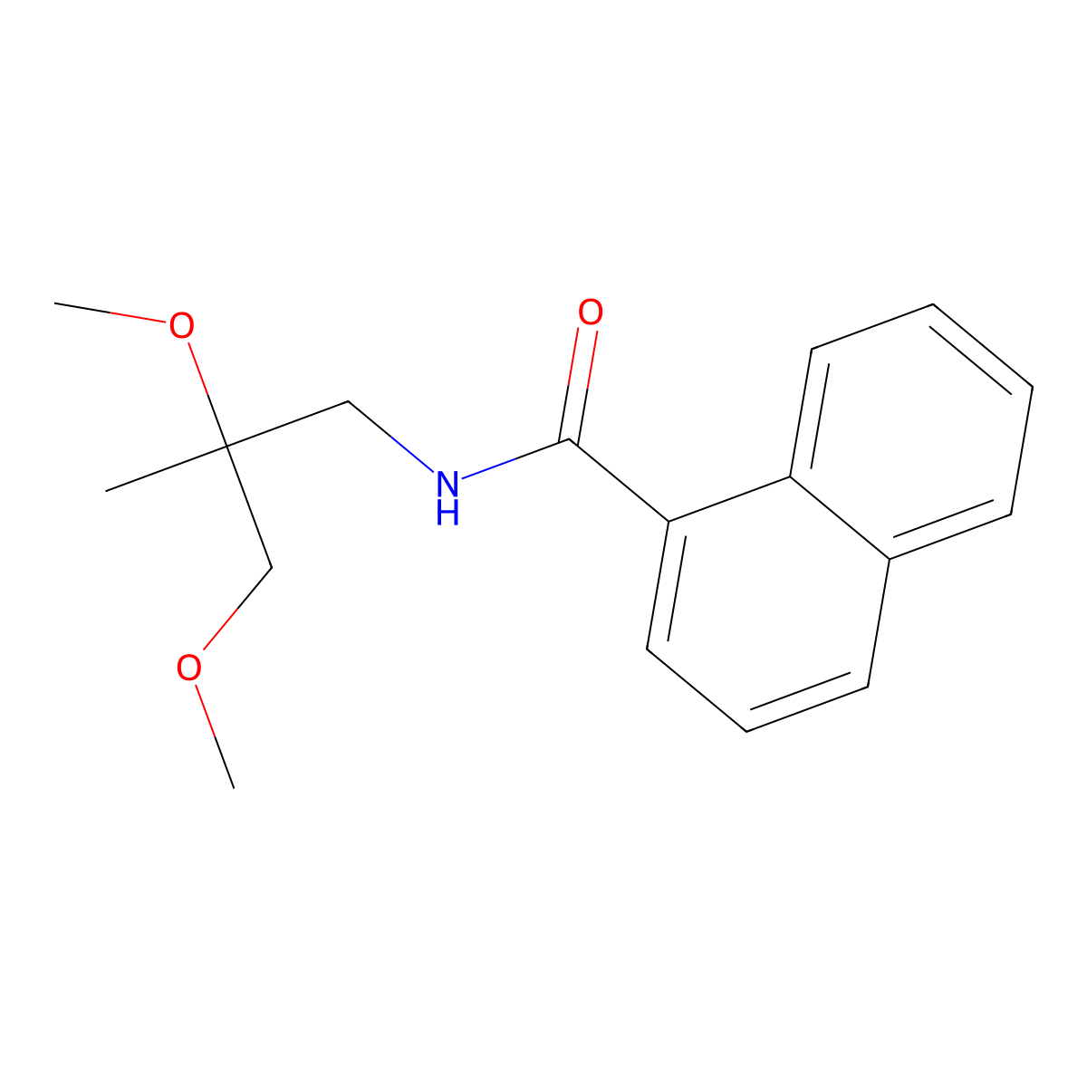 N-(2,3-dimethoxy-2-methylpropyl)-1-naphthamide molecular structure, CAS 2034586-00-8