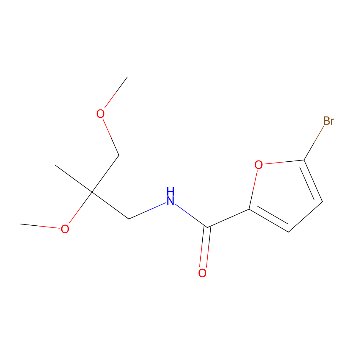 5-bromo-N-(2,3-dimethoxy-2-methylpropyl)furan-2-carboxamide molecular structure, CAS 2034586-05-3