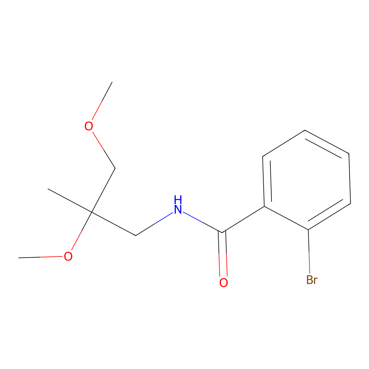 2-bromo-N-(2,3-dimethoxy-2-methylpropyl)benzamide molecular structure, CAS 2034586-13-3