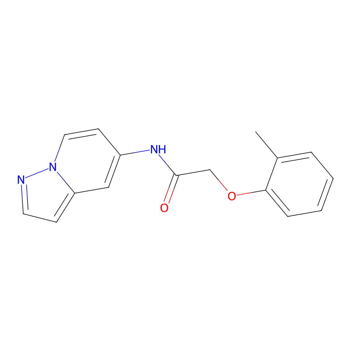 N-(pyrazolo[1,5-a]pyridin-5-yl)-2-(o-tolyloxy)acetamide molecular structure, CAS 2034586-22-4