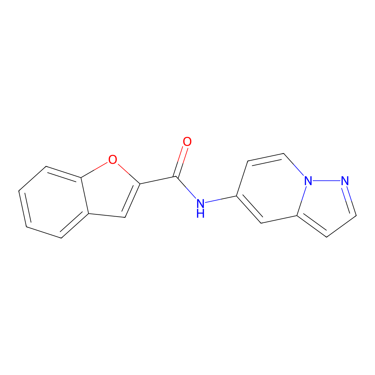 N-(pyrazolo[1,5-a]pyridin-5-yl)benzofuran-2-carboxamide molecular structure, CAS 2034586-35-9