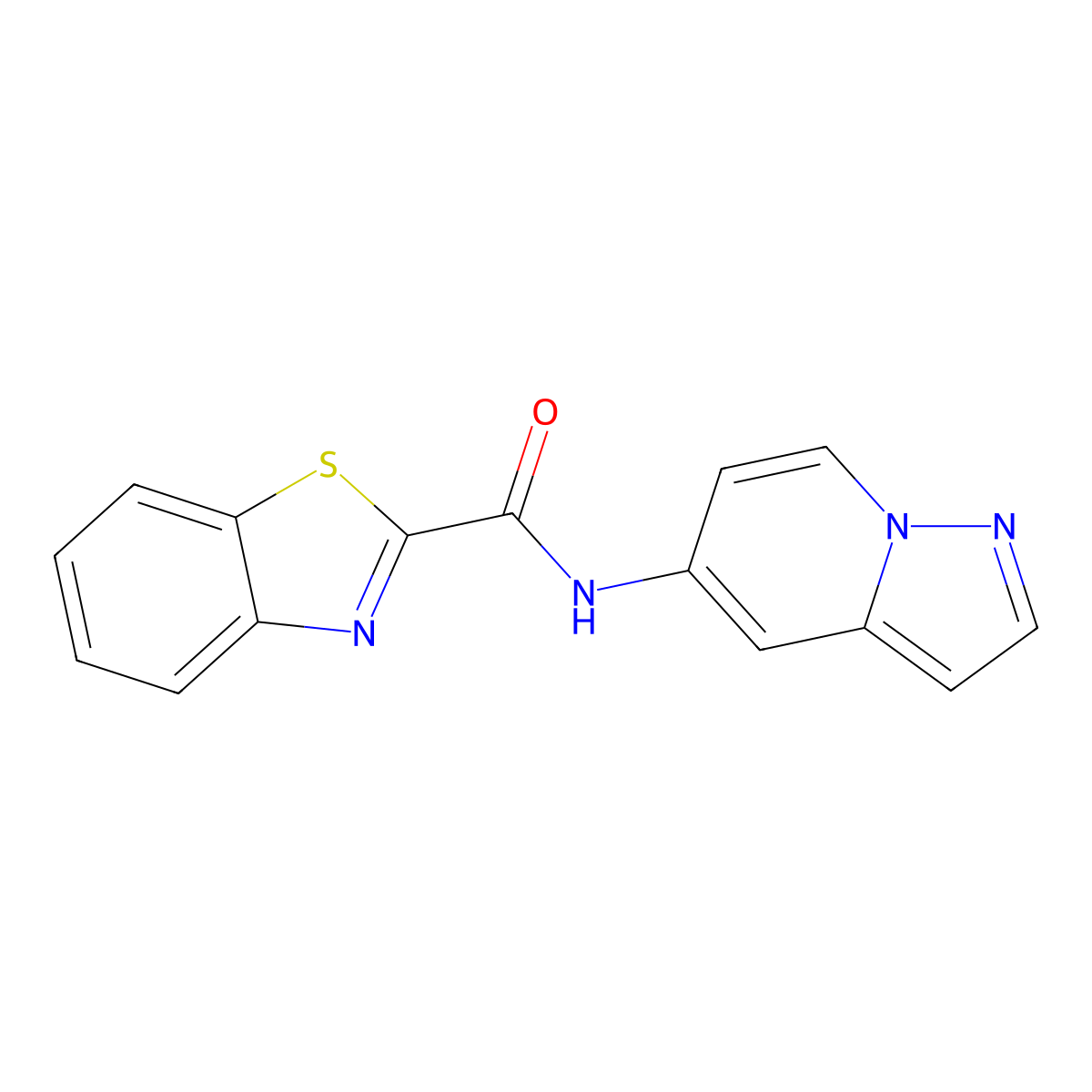 N-(pyrazolo[1,5-a]pyridin-5-yl)benzo[d]thiazole-2-carboxamide molecular structure, CAS 2034586-42-8