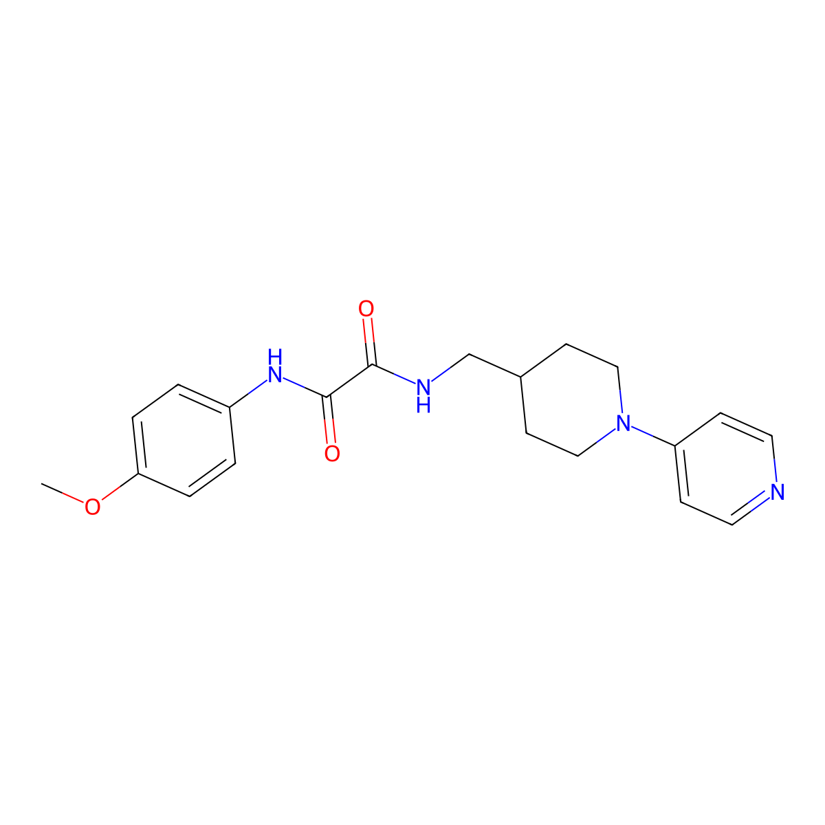 N1-(4-methoxyphenyl)-N2-((1-(pyridin-4-yl)piperidin-4-yl)methyl)oxalamide molecular structure, CAS 2034586-63-3