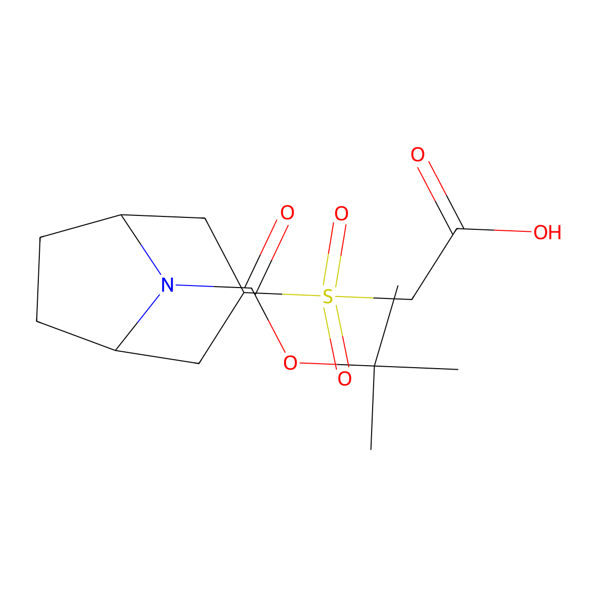 2-({8-[(Tert-butoxy)carbonyl]-8-azabicyclo[3.2.1]octan-3-yl}sulfonyl)acetic acid molecular structure, CAS 2034586-88-2