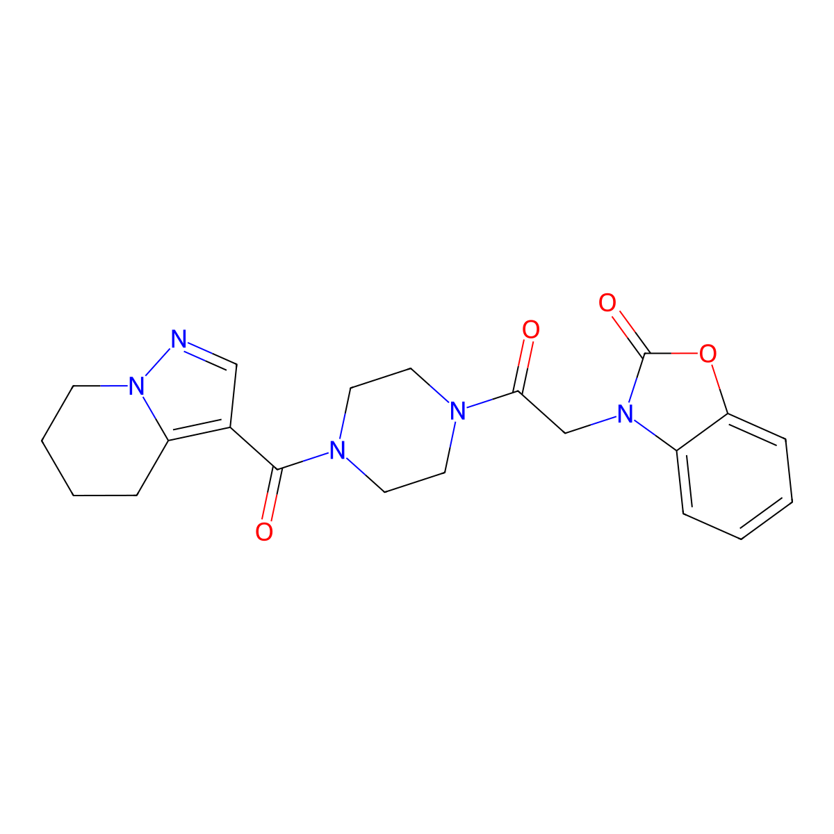 3-(2-oxo-2-(4-(4,5,6,7-tetrahydropyrazolo[1,5-a]pyridine-3-carbonyl)piperazin-1-yl)ethyl)benzo[d]oxazol-2(3H)-one molecular structure, CAS 2034586-99-5