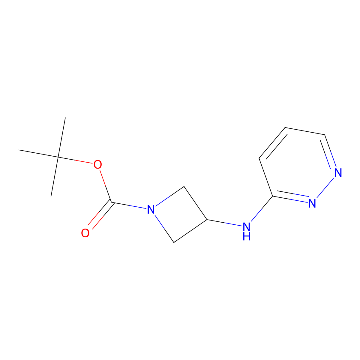 Tert-butyl 3-(pyridazin-3-ylamino)azetidine-1-carboxylate molecular structure, CAS 2034587-00-1