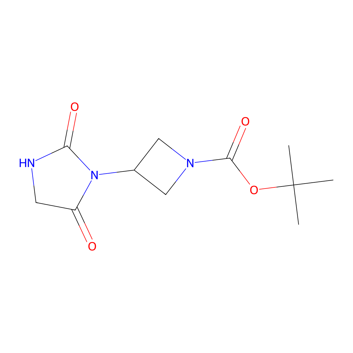 Tert-butyl 3-(2,5-dioxoimidazolidin-1-yl)azetidine-1-carboxylate molecular structure, CAS 2034587-23-8