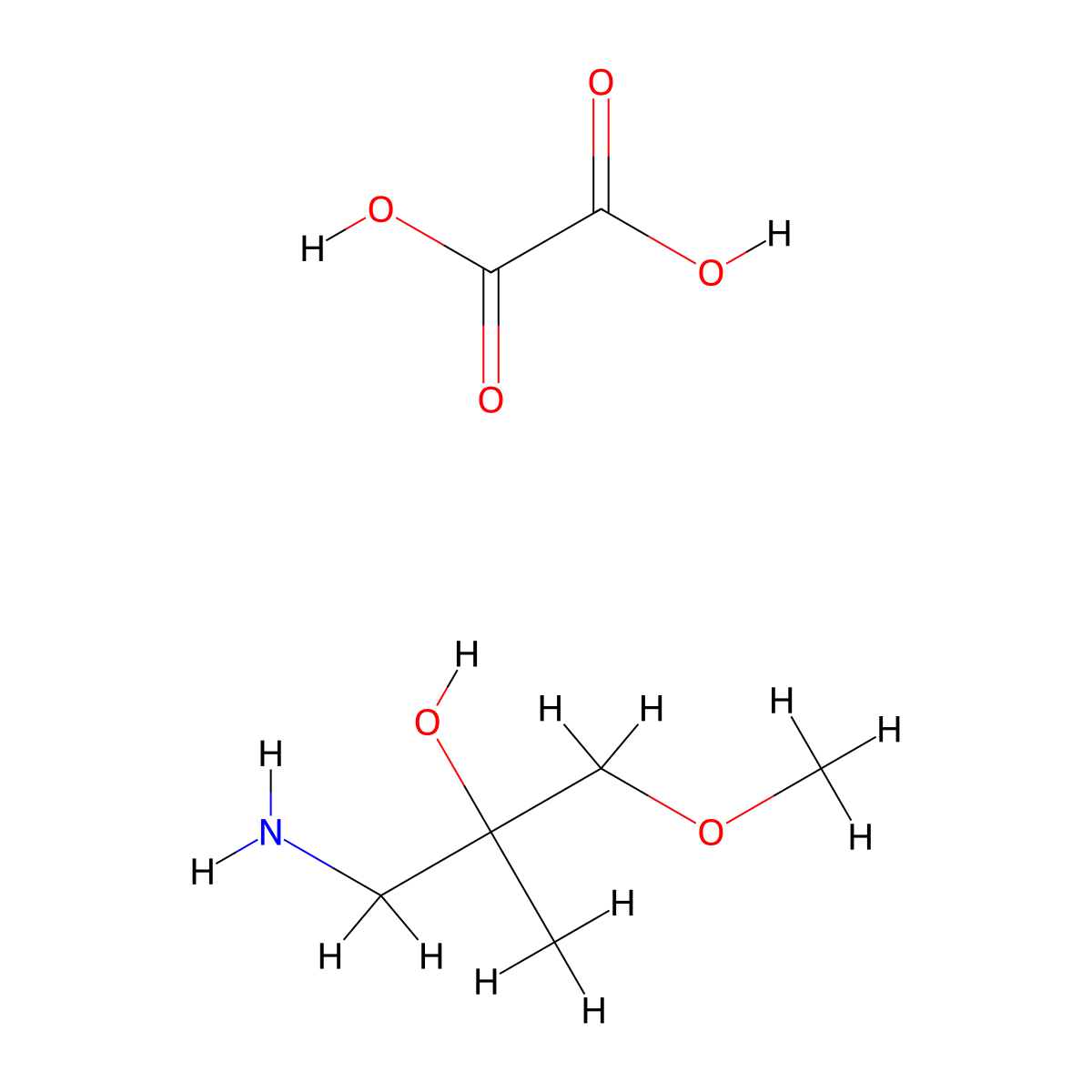 1-Amino-3-methoxy-2-methylpropan-2-ol oxalate molecular structure, CAS 2034587-37-4