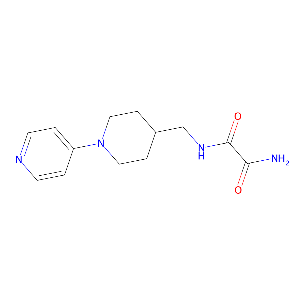 N1-((1-(pyridin-4-yl)piperidin-4-yl)methyl)oxalamide molecular structure, CAS 2034587-41-0