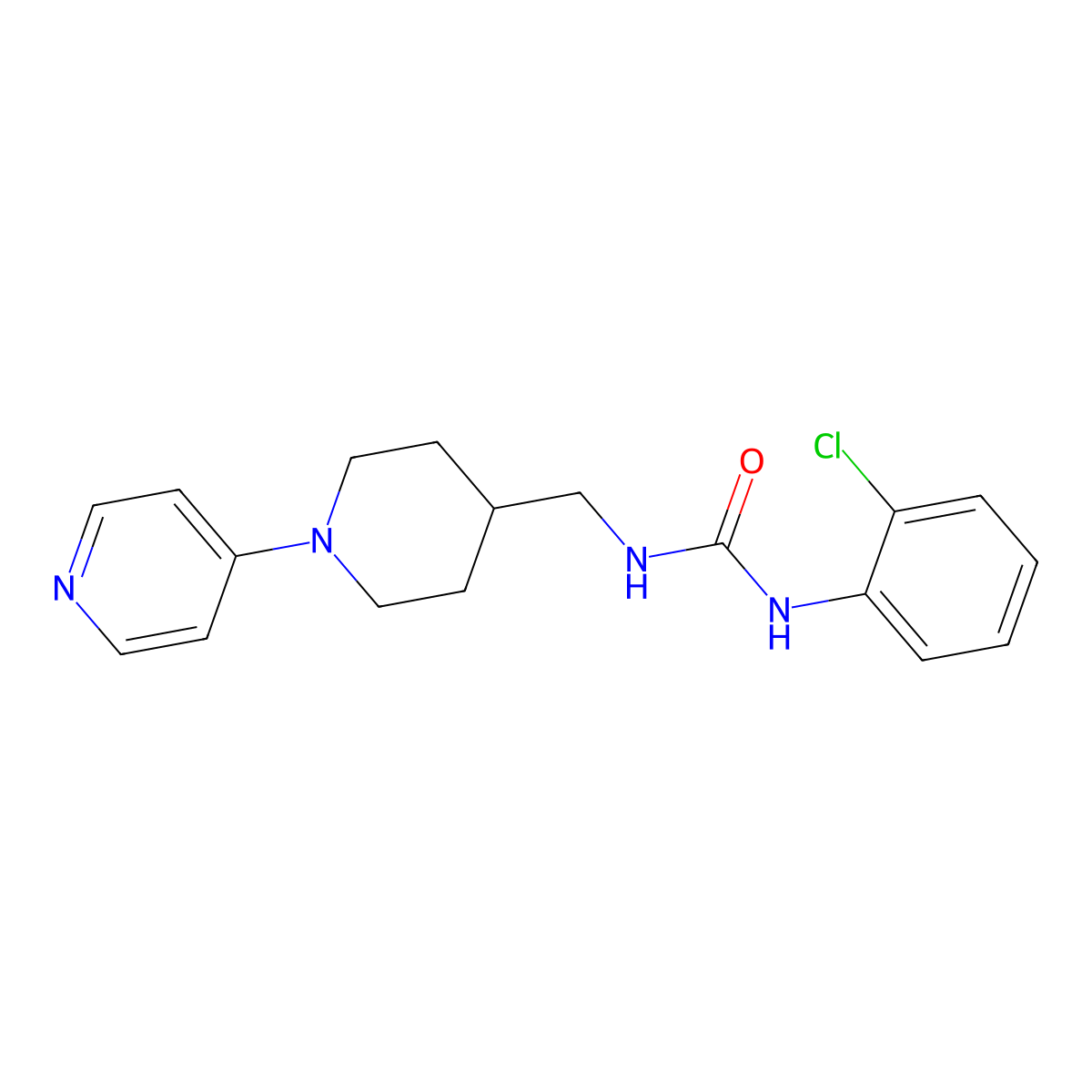 1-(2-Chlorophenyl)-3-((1-(pyridin-4-yl)piperidin-4-yl)methyl)urea molecular structure, CAS 2034587-47-6