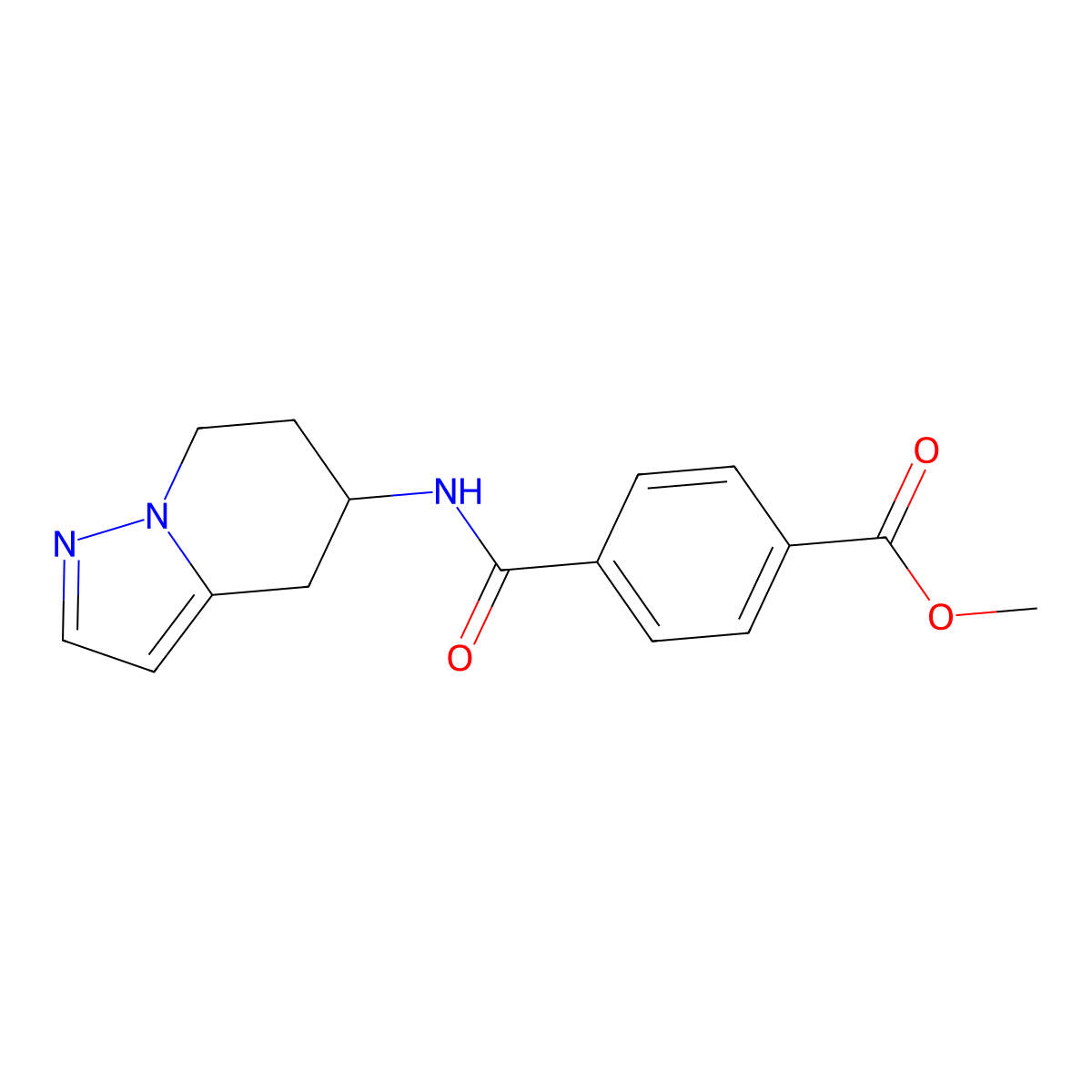 Methyl 4-((4,5,6,7-tetrahydropyrazolo[1,5-a]pyridin-5-yl)carbamoyl)benzoate molecular structure, CAS 2034587-48-7