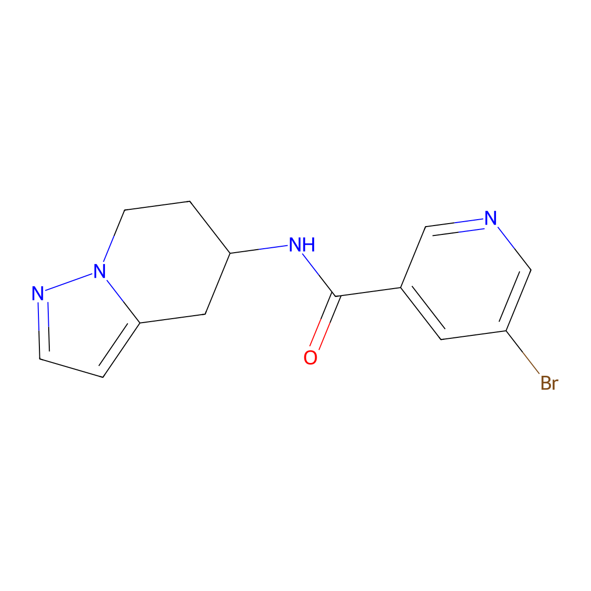 5-bromo-N-(4,5,6,7-tetrahydropyrazolo[1,5-a]pyridin-5-yl)nicotinamide molecular structure, CAS 2034587-56-7