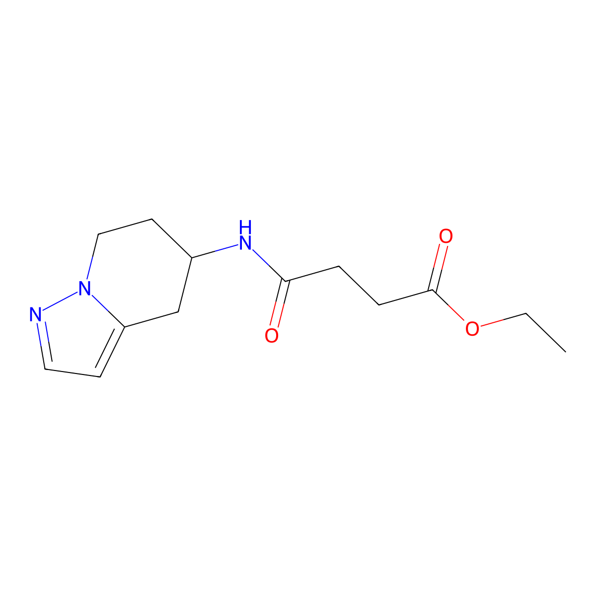 Ethyl 4-oxo-4-((4,5,6,7-tetrahydropyrazolo[1,5-a]pyridin-5-yl)amino)butanoate molecular structure, CAS 2034587-65-8