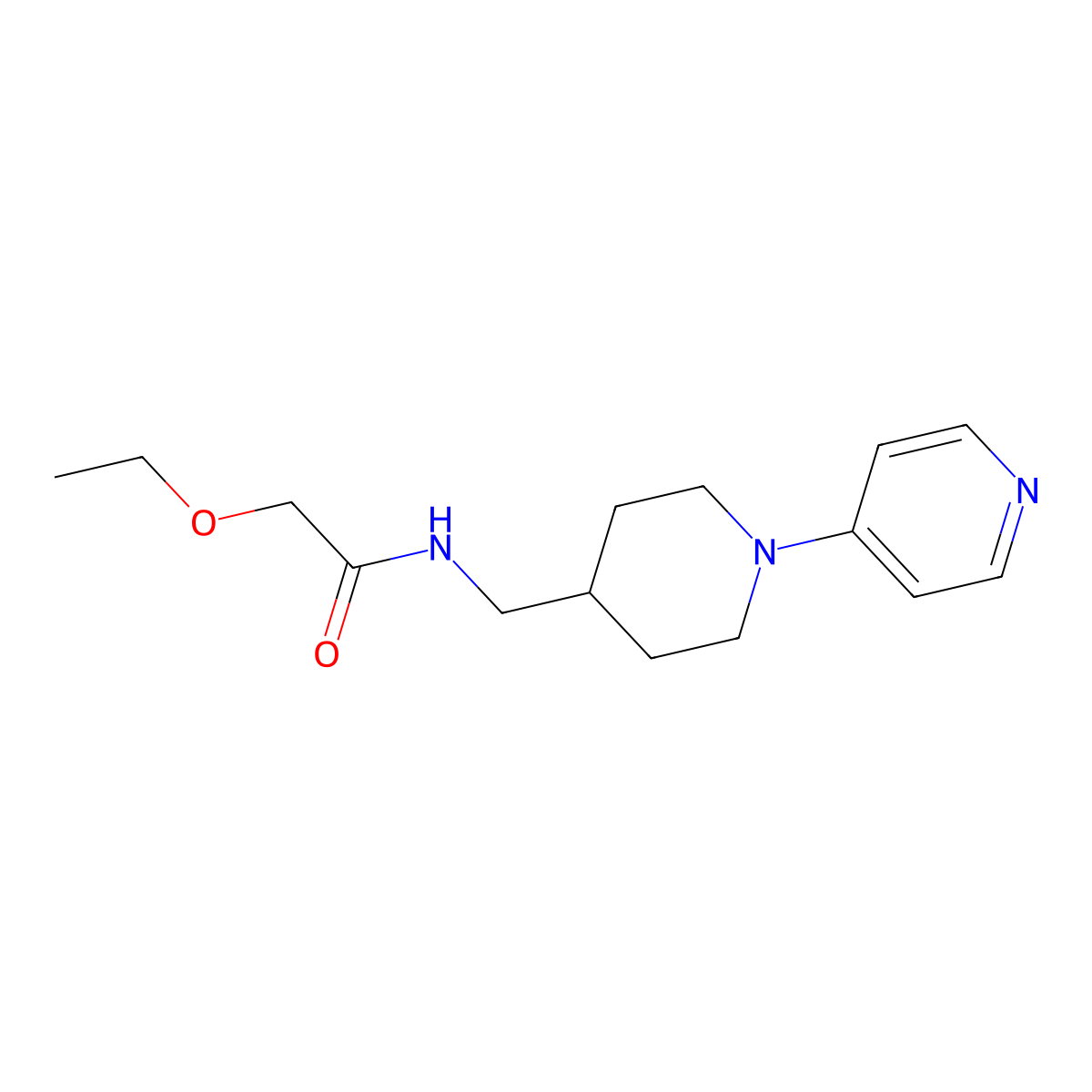 2-ethoxy-N-((1-(pyridin-4-yl)piperidin-4-yl)methyl)acetamide molecular structure, CAS 2034587-87-4