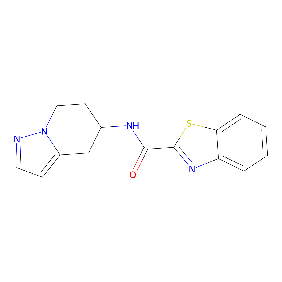 N-(4,5,6,7-tetrahydropyrazolo[1,5-a]pyridin-5-yl)benzo[d]thiazole-2-carboxamide molecular structure, CAS 2034587-96-5