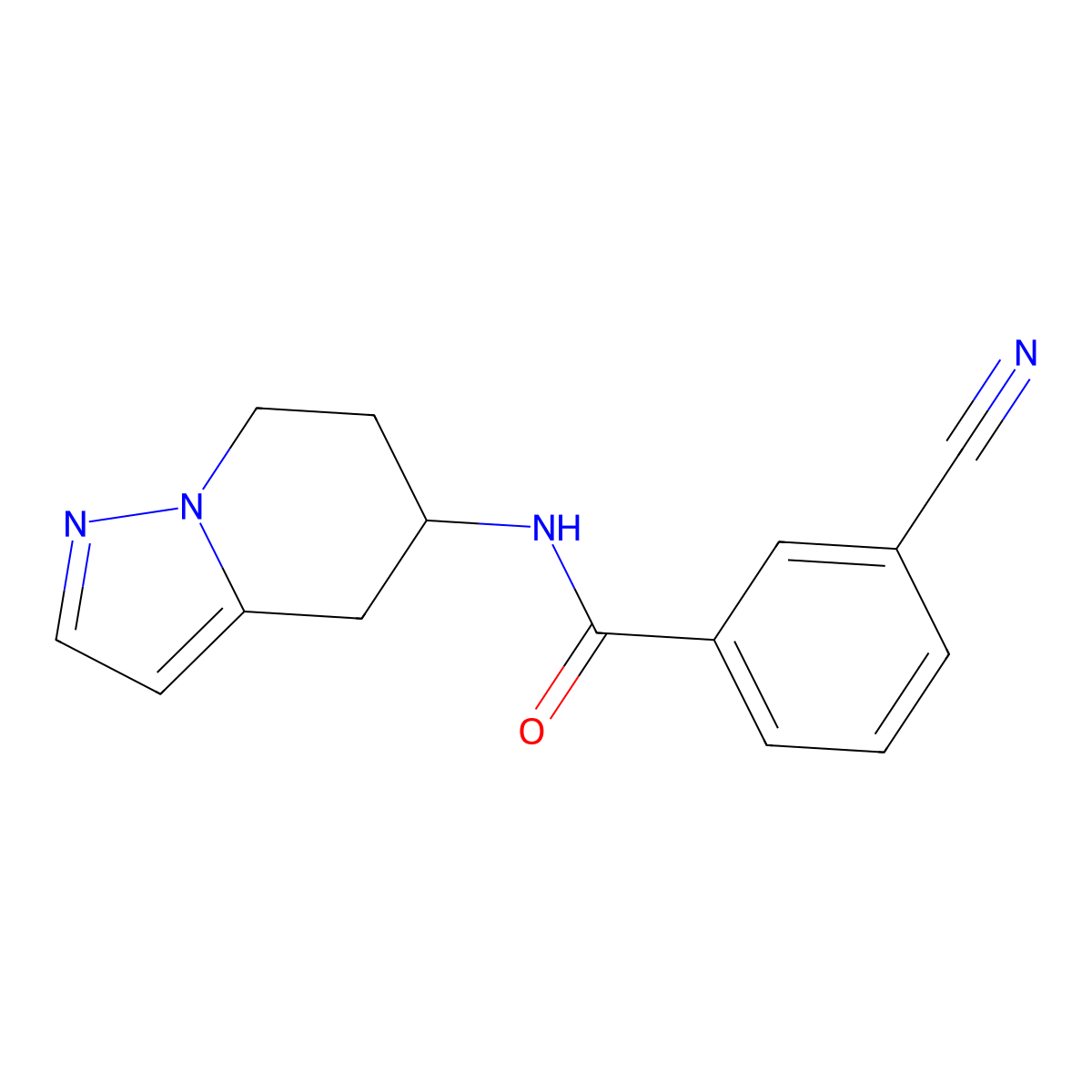3-cyano-N-(4,5,6,7-tetrahydropyrazolo[1,5-a]pyridin-5-yl)benzamide molecular structure, CAS 2034588-15-1
