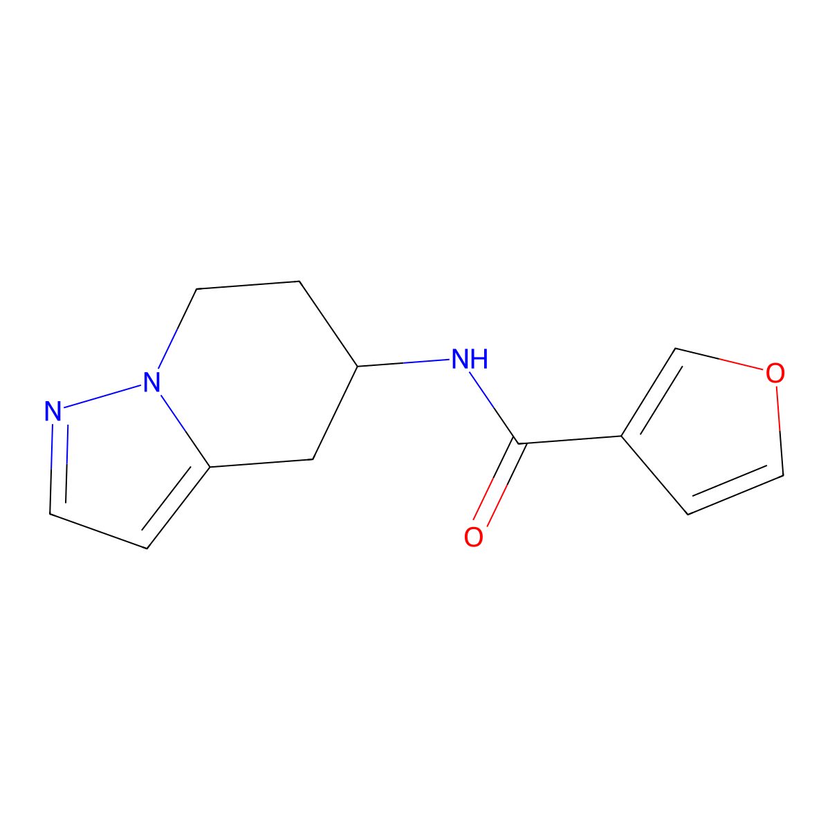 N-(4,5,6,7-tetrahydropyrazolo[1,5-a]pyridin-5-yl)furan-3-carboxamide molecular structure, CAS 2034588-43-5