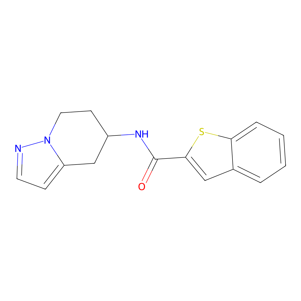 N-(4,5,6,7-tetrahydropyrazolo[1,5-a]pyridin-5-yl)benzo[b]thiophene-2-carboxamide molecular structure, CAS 2034588-54-8