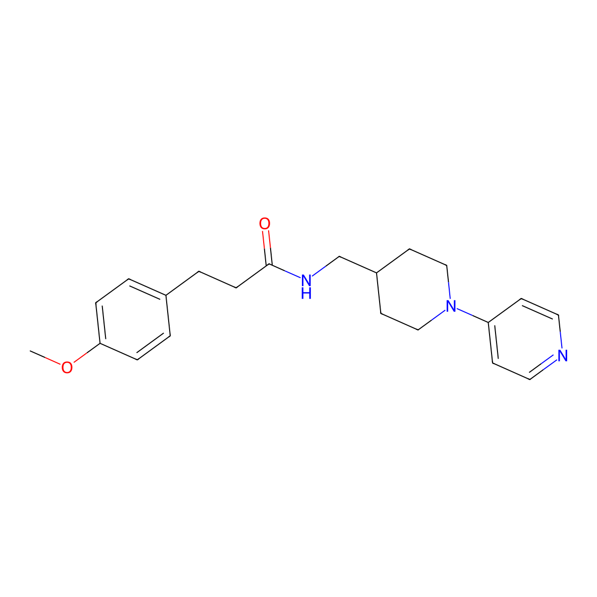 3-(4-methoxyphenyl)-N-{[1-(pyridin-4-yl)piperidin-4-yl]methyl}propanamide molecular structure, CAS 2034588-55-9