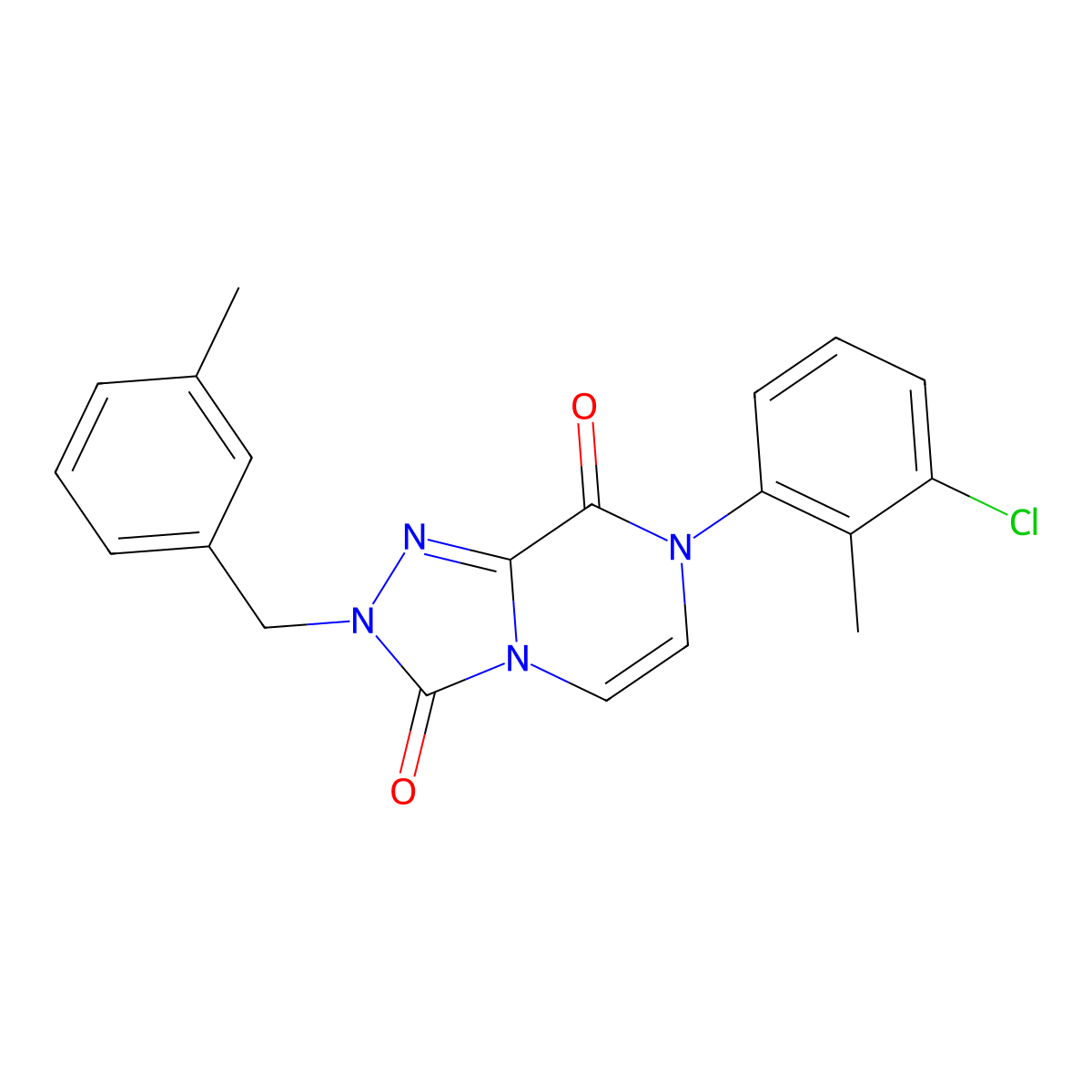 7-(3-chloro-2-methylphenyl)-2-(3-methylbenzyl)-[1,2,4]triazolo[4,3-a]pyrazine-3,8(2H,7H)-dione molecular structure, CAS 2034588-73-1