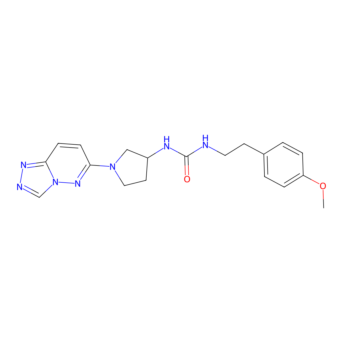 1-(1-([1,2,4]Triazolo[4,3-b]pyridazin-6-yl)pyrrolidin-3-yl)-3-(4-methoxyphenethyl)urea molecular structure, CAS 2034588-88-8