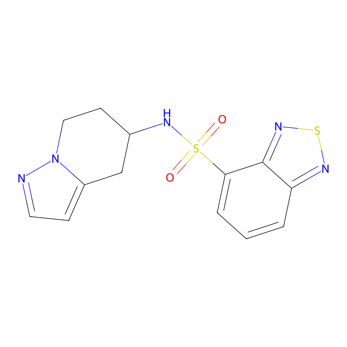N-(4,5,6,7-tetrahydropyrazolo[1,5-a]pyridin-5-yl)benzo[c][1,2,5]thiadiazole-4-sulfonamide molecular structure, CAS 2034589-01-8