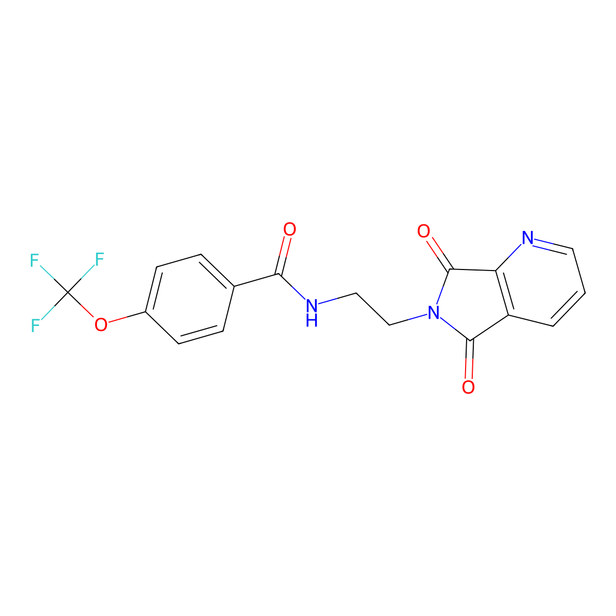 N-(2-(5,7-dioxo-5H-pyrrolo[3,4-b]pyridin-6(7H)-yl)ethyl)-4-(trifluoromethoxy)benzamide molecular structure, CAS 2034589-25-6