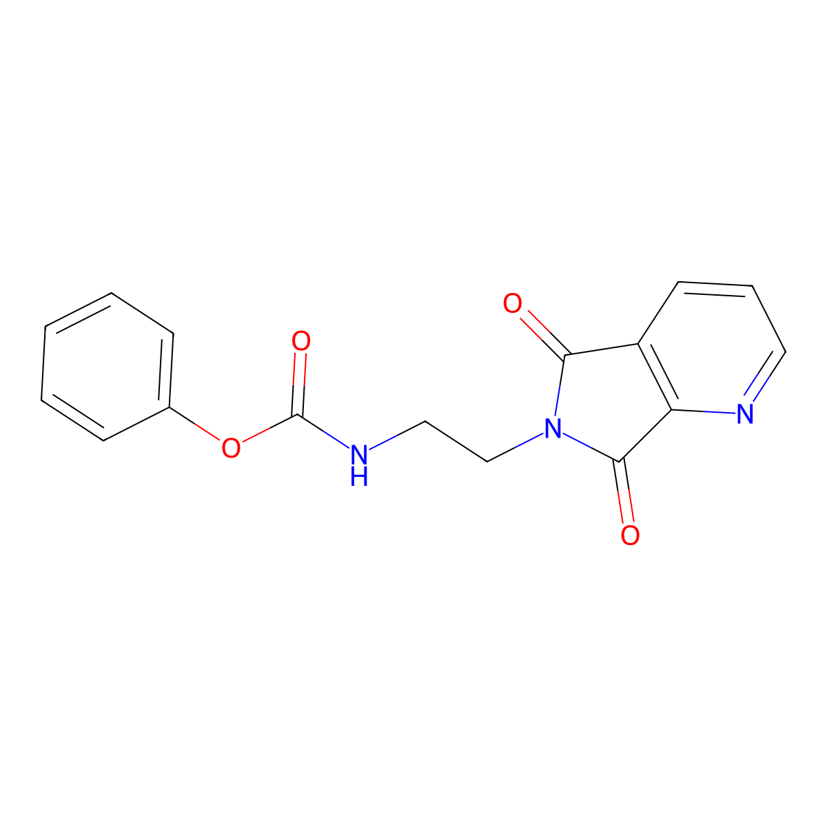 phenyl (2-(5,7-dioxo-5H-pyrrolo[3,4-b]pyridin-6(7H)-yl)ethyl)carbamate molecular structure, CAS 2034589-34-7