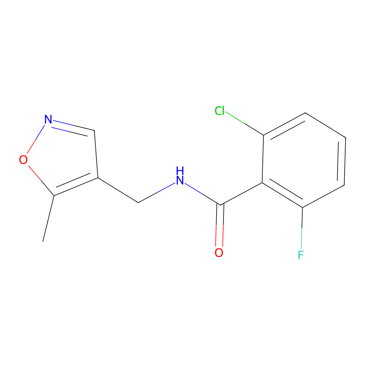 2-chloro-6-fluoro-N-[(5-methyl-1,2-oxazol-4-yl)methyl]benzamide molecular structure, CAS 2034590-71-9