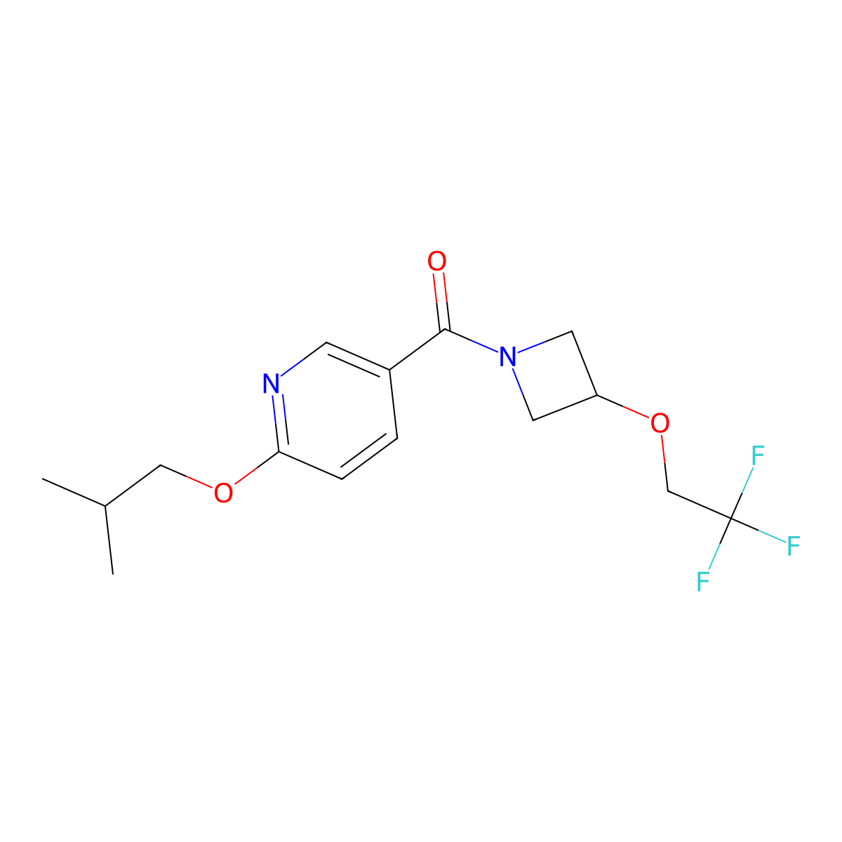 (6-Isobutoxypyridin-3-yl)(3-(2,2,2-trifluoroethoxy)azetidin-1-yl)methanone molecular structure, CAS 2034590-78-6