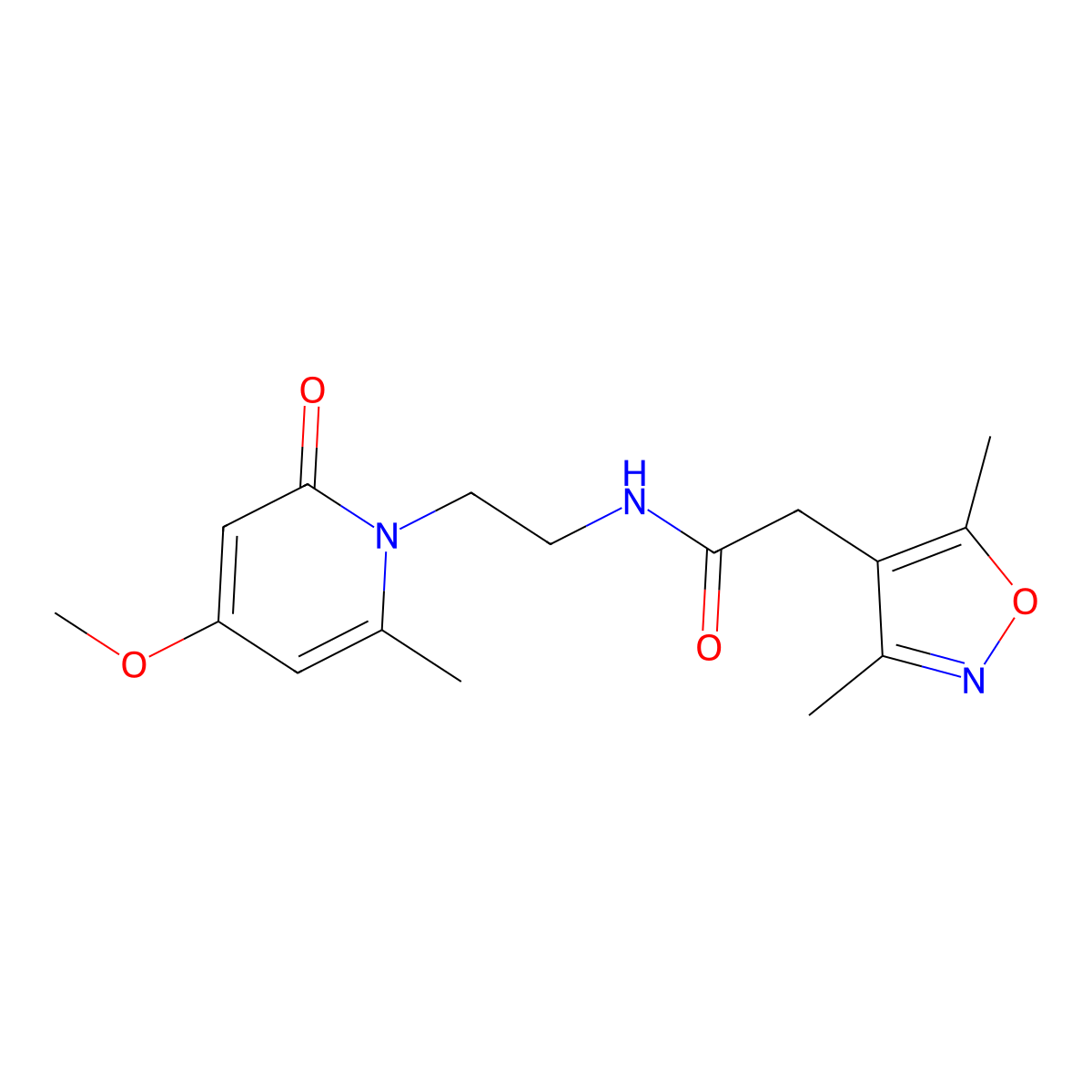 2-(3,5-dimethylisoxazol-4-yl)-N-(2-(4-methoxy-6-methyl-2-oxopyridin-1(2H)-yl)ethyl)acetamide molecular structure, CAS 2034590-89-9
