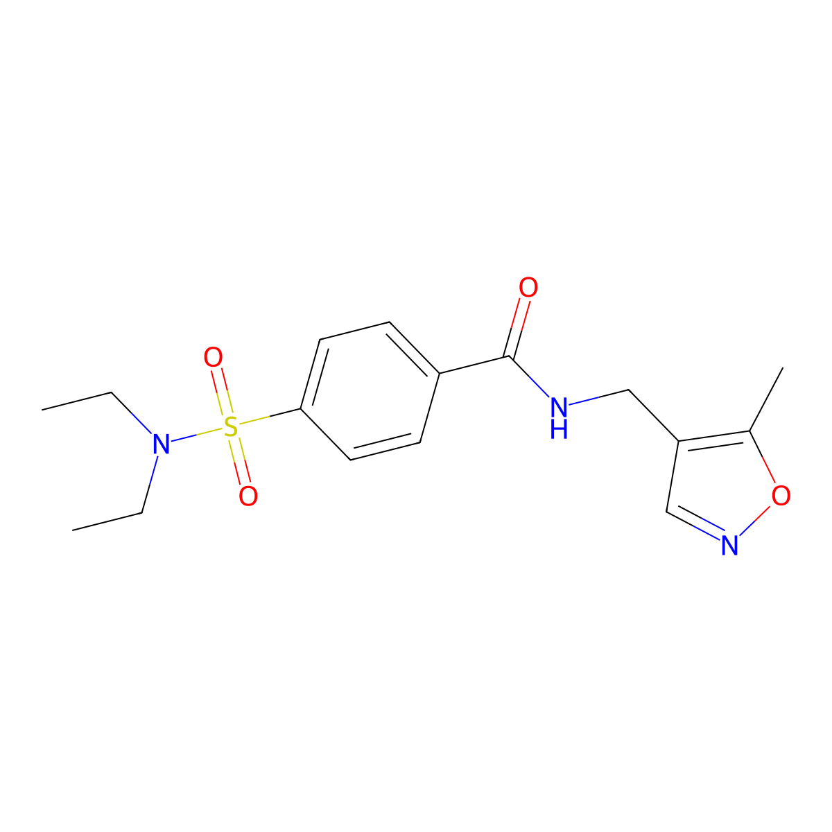 4-(N,N-diethylsulfamoyl)-N-((5-methylisoxazol-4-yl)methyl)benzamide molecular structure, CAS 2034590-98-0