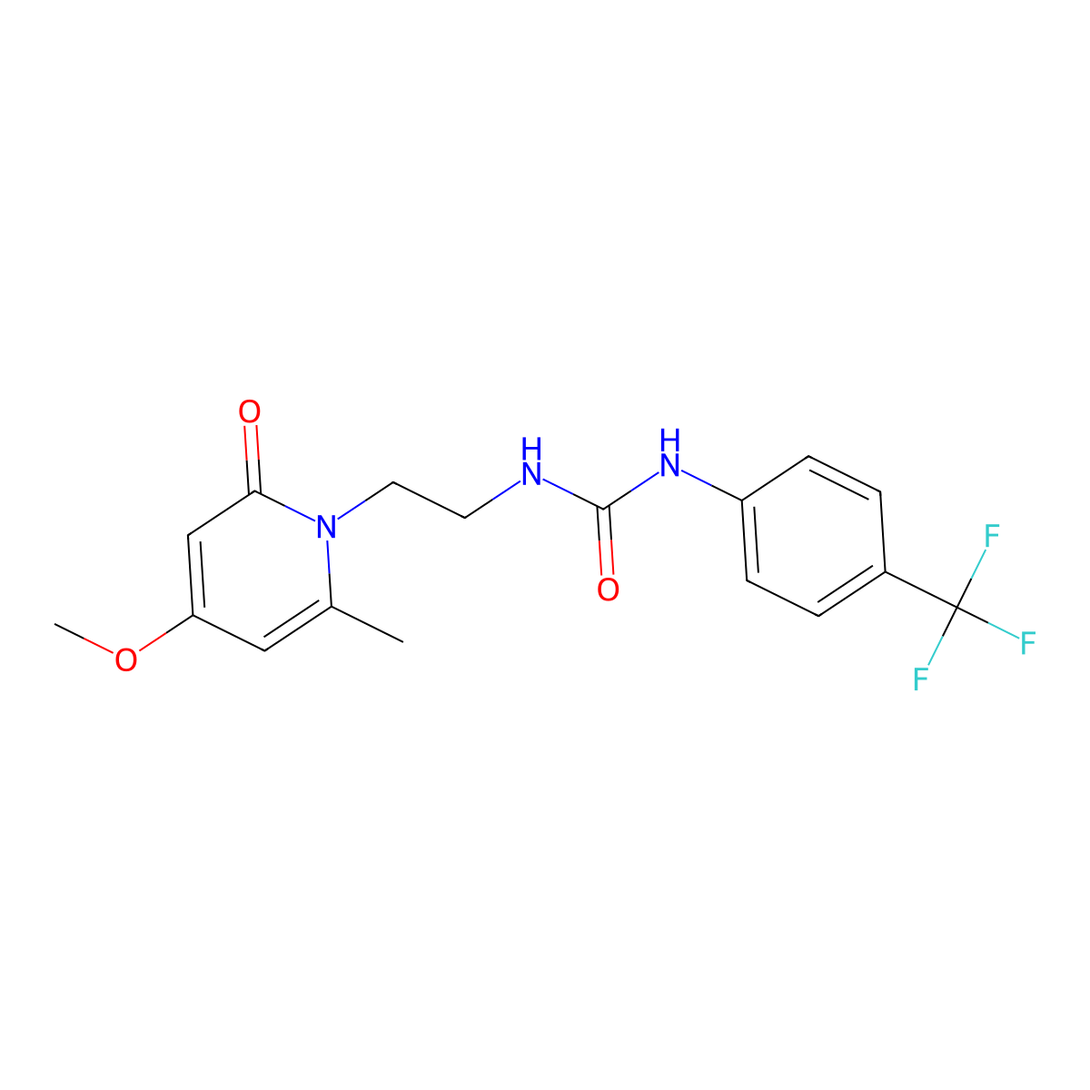 1-(2-(4-methoxy-6-methyl-2-oxopyridin-1(2H)-yl)ethyl)-3-(4-(trifluoromethyl)phenyl)urea molecular structure, CAS 2034591-21-2