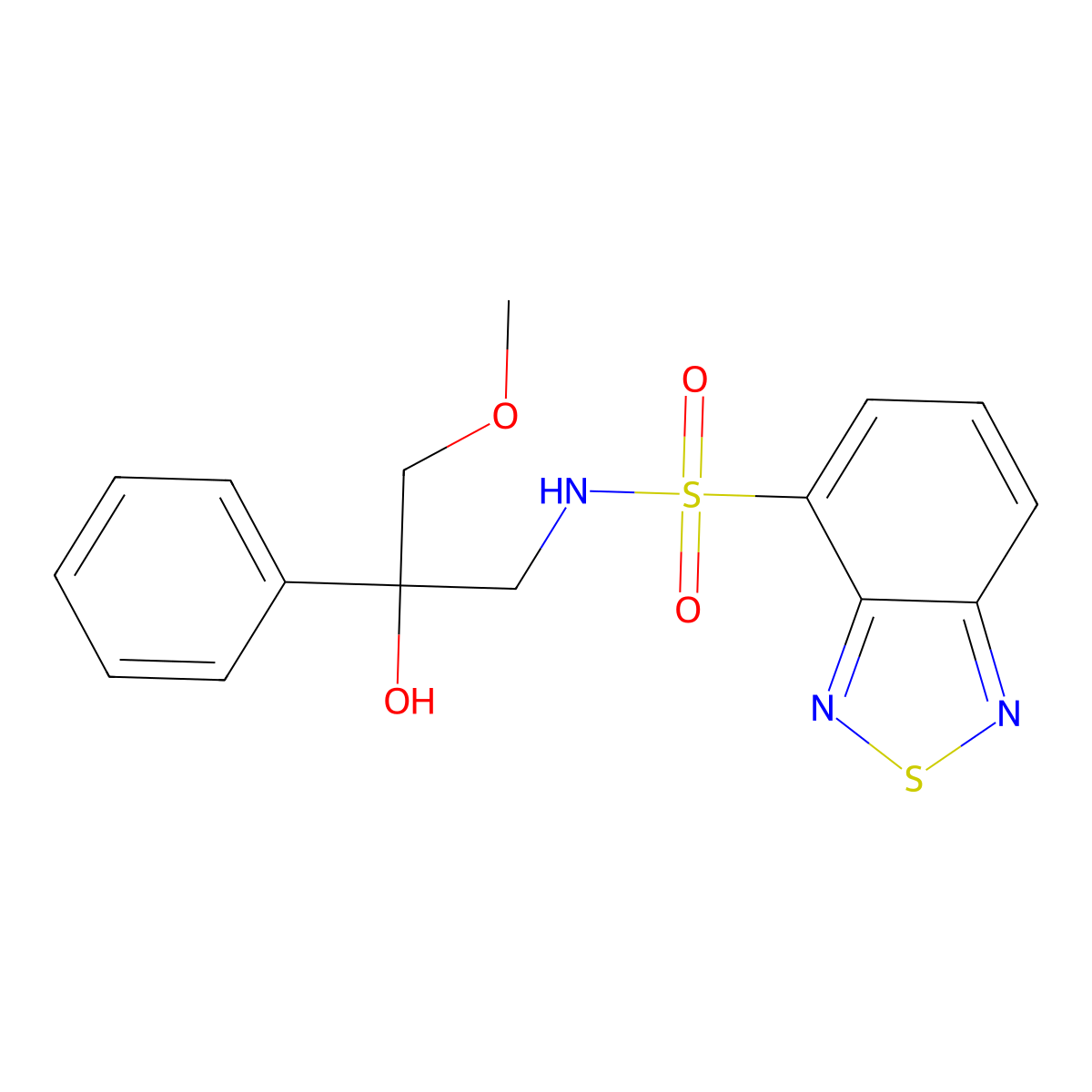 N-(2-hydroxy-3-methoxy-2-phenylpropyl)benzo[c][1,2,5]thiadiazole-4-sulfonamide molecular structure, CAS 2034591-24-5