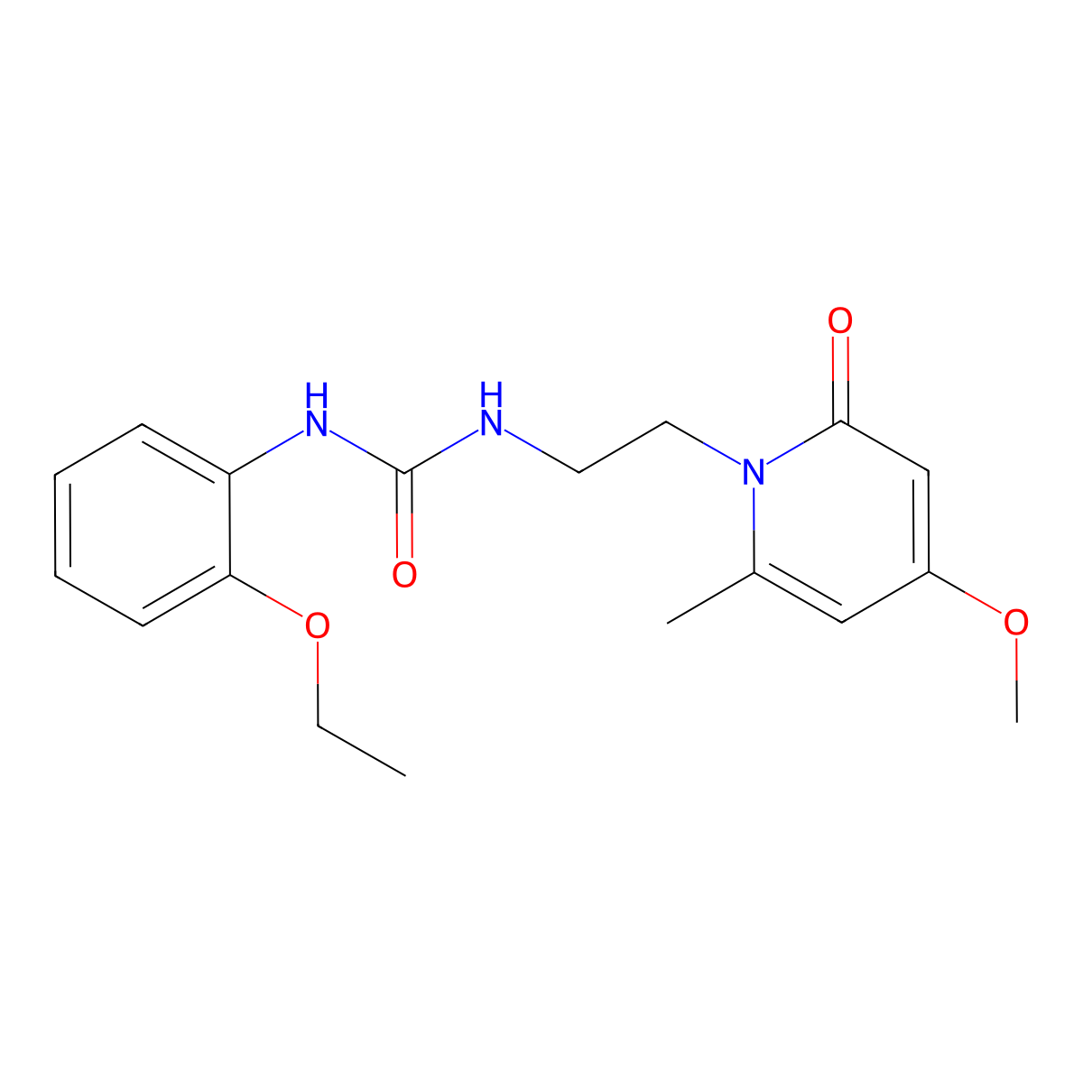 1-(2-ethoxyphenyl)-3-(2-(4-methoxy-6-methyl-2-oxopyridin-1(2H)-yl)ethyl)urea molecular structure, CAS 2034591-27-8
