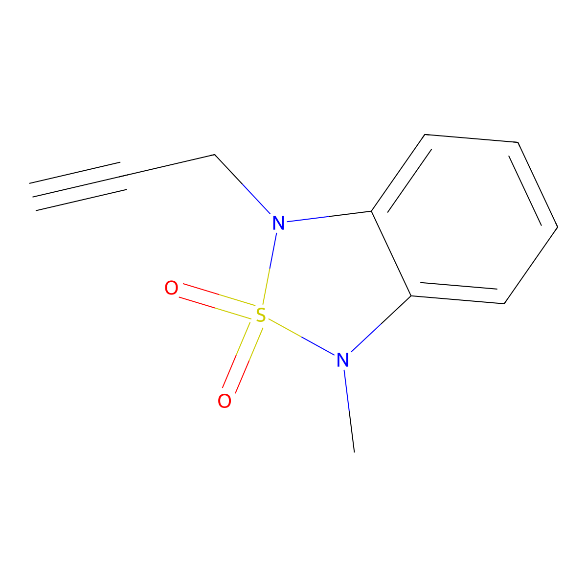 1-Methyl-3-(prop-2-yn-1-yl)-1,3-dihydrobenzo[c][1,2,5]thiadiazole 2,2-dioxide molecular structure, CAS 2034591-50-7