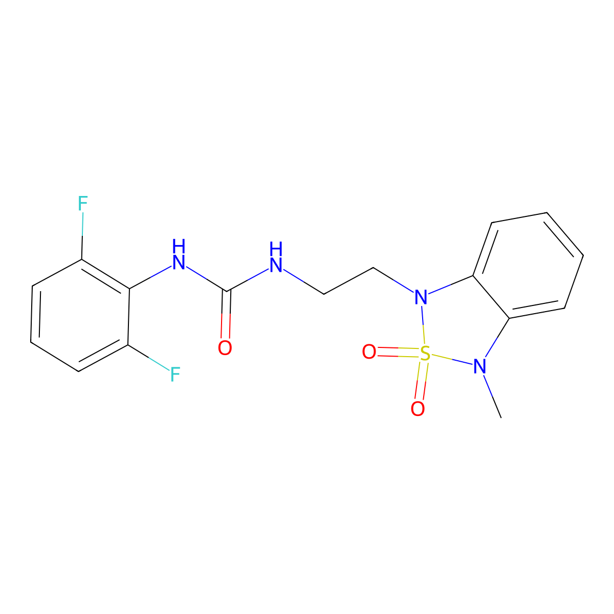 1-(2,6-difluorophenyl)-3-(2-(3-methyl-2,2-dioxidobenzo[c][1,2,5]thiadiazol-1(3H)-yl)ethyl)urea molecular structure, CAS 2034592-11-3
