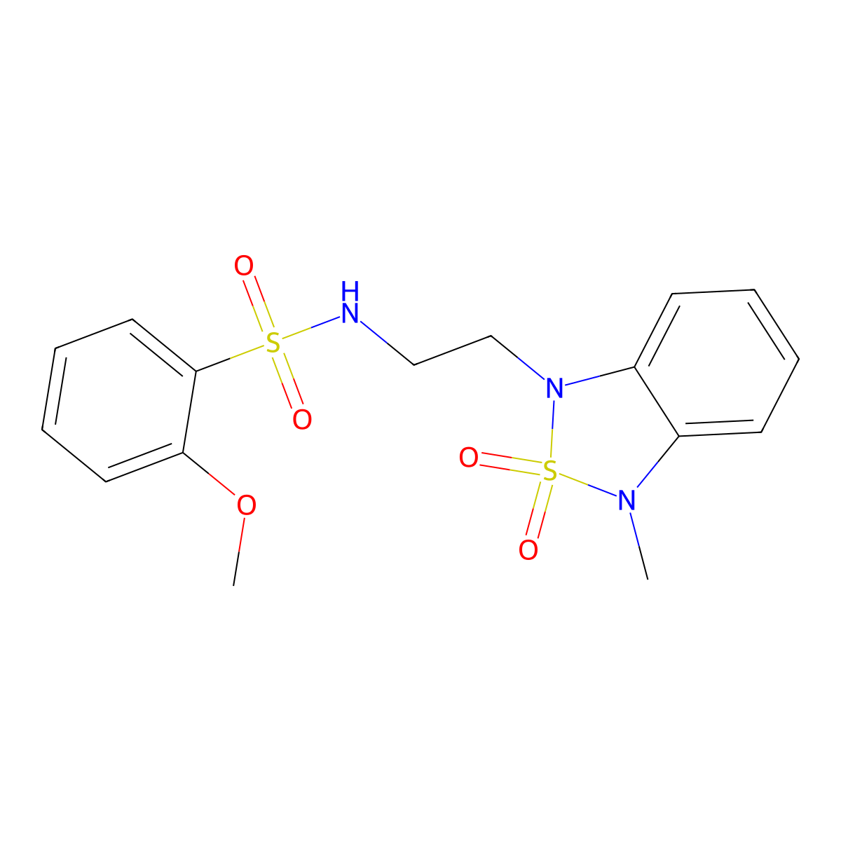 2-methoxy-N-(2-(3-methyl-2,2-dioxidobenzo[c][1,2,5]thiadiazol-1(3H)-yl)ethyl)benzenesulfonamide molecular structure, CAS 2034592-47-5